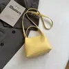 Bolsa Feminina Fashionável Estilo Coreano, Simples e Elegante, Bolsa Quadrada Pequena Texturizada, Cor Sólida Casual, Adequada para Trabalho e Deslocamento, Bolsa Transversal de Ombro Tendência