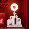 Regalos de Boda para Novias, Recién Casados, Novias, Sentido de Alta Gama, Decoraciones Prácticas, Luces Cálidas, Adornos de Elefante Prácticos