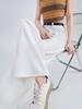 Vaqueros blancos plisados de pierna ancha para mujer, primavera y otoño, nuevos pantalones rectos holgados de cintura alta, adelgazantes, 2024