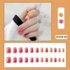 Parches de Uñas Desgastables Personalizados, Uñas Desgastables de Alta Gama, Parches de Uñas Cortos Pintados a Mano, Parches Desgastables para Manicura al por Mayor