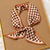 Diadema estilo francés Primavera y Otoño versátil vintage pañuelo de seda para mujer cinta larga pequeña cinta decorativa estilo ins atar coleta pelo