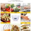 Envío Directo de Una Pieza 4 Tazones Transparentes de Plástico PP para Ensalada con Tapa Cubeta para Verduras Anticaída Cocina Casera Mezcla Plástico Ensalada