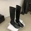 Botas de Caballero de Punta Cuadrada Estilo Coreano Pierna Alta para Mujer 2026 Otoño/Invierno Nuevo Diseño con Sentido Nicho Temperamento Adelgazantes Alargadoras Botas Largas