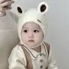 Gorros para Bebé Otoño e Invierno Estilo Coreano Lindos Gorros de Punto para Bebé Gorros de Lana Cálidos de Invierno con Protección para los Oídos para Hombres y Mujeres Bebés y Niños Pequeños