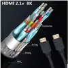 HDMI2.1 versión 48Gbps 60Hz 8K computadora 4K Conexión de portátil pantalla de monitor proyector PS4/3