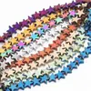Estrela Preta de Cinco Pontas com Revestimento Nano Galvanizado Contas Acessórios Manuais DIY Joias Produtos Semi-Acabados Botões Contas Redondas Contas Soltas