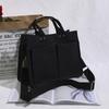 Bolsa Transversal Casual de Lona Cor Sólida Simples Estilo Coreano Atacado Ins Super Popular Alça Larga para Ombro Bolsa de Mão Grande Capacidade para Estudante