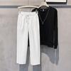 Pantalones largos deportivos casuales de primavera y otoño para hombre, pantalones con cordón de moda, pantalones rectos sueltos de hip-hop para estudiantes