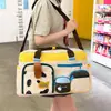 Bolsa de viaje bicolor de gran capacidad para hombres y mujeres, bolsa deportiva para el gimnasio con múltiples bolsillos, bolsa de maternidad, bolso de mano para viajes cortos