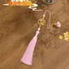 Festival do Meio do Outono Liga de Zinco Coelho Borla Pingente Novo Chinês Hanfu Botão de Pressão Bolsa Charme Carro DIY Pingente de Borla do Meio do Outono