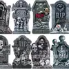 Marcadores de Tumba para Jardín de Halloween, Lápidas de Calavera, Marcadores de Tumba para Decoración de Jardín al Aire Libre, Marcadores de Tumba de Lápidas de Halloween