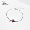 Pulseira Pequena de Prata de Lei S925 Peixinho Dourado Sino para Mulher Granada Vintage Personalizada Animal Joia de Mão Suprimento de Verão