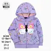 FUENTE Comercio exterior Ropa infantil de otoño e invierno Nueva chaqueta con cremallera y capucha Bordado de letras multicolores Tops para niños y niñas