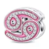 Panjia Transfronteiriço 12 Constelações Diamante Rosa Contas para Pulseira Colar Joias Contas Acessórios Atacado