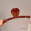 Presilha de cabelo série marrom caramelo antigo para coque alto pinça tubarão senso de alta qualidade prendedor de cabelo da parte de trás da cabeça garra de cabelo feminina adorno de cabeça