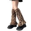 Calcetines con estampado de leopardo otoño e invierno cálido conjunto de pierna de felpa personalidad chica hot Y2K subcultura calcetines para la pierna mujer calcetines de felpa