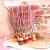 Color Corea del Sur Cuerda de Cera Pulsera Corta Hebilla de Doble Cabeza Accesorios DIY Modelo Mini de Simulación Colgante de Mochila Escolar Cuerda para Taza de Agua