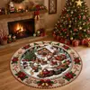 Alfombra navideña 3D, sofá de sala de estar, decoración de ambiente festivo, mesa de centro, resistente a las manchas y duradera, felpudo de Papá Noel, venta al por mayor