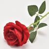 Rosa artificial de flanela para decoração de casa, hotel, casamento, flor artificial com toque para o Dia dos Namorados, Rosa Única