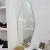 Pegatinas Inglesas Estilo Ins para Uñas, Belleza, Café, Té con Leche, Tienda de Ropa, Baño, Espejo para Selfies, Ventana de Cristal, Pegatinas de Pared