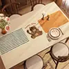 Mantel Individual para Mesa de Comedor de Cuero Sintético PVC Impermeable, Resistente al Aceite, Resistente al Calor, Lavable, Antideslizante, Manteles para Mesa de Café, Mantel para Mesa de Comedor de Sala de Estar Estilo Retro Americano