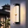 Nueva lámpara de pared vintage impermeable para exteriores alimentada por energía solar estilo chino para patio de villa, balcón, entrada, terraza y iluminación de pared exterior