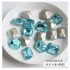 Nuevas joyas para uñas Super Flash K9 rectangulares octogonales de diamante de cristal taladro de pila de diamante de punta inferior Red de diamantes Aurora Decoraciones de uñas de moda