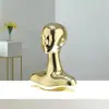 Accesorios de Modelo Dorados y Plateados, Modelos de Cabeza de Maniquí Electroplateados, Joyería, Sombreros, Exhibidores de Pelucas y Bufandas de Gama Alta para Tiendas de Ropa