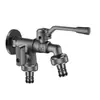 Grifo exterior para comercio exterior, una entrada y dos salidas, para jardín, lavadora, riego exterior, engrosado, control dual, válvula de interruptor de doble propósito