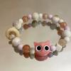 Pulsera de dibujos animados con corazón infantil y femenino, diseño nicho, pulsera tejida a mano con cuentas, ajustable, para pareja o mejor amiga