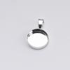 En stock colgante redondo semiacabado simple accesorios DIY fábrica de Guangzhou tiempo de galvanoplastia colgante de gema soporte vacío