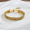 Conjunto de Joias Que Não Desbota, Nova Pulseira de Aço Titânio para Mulheres, Joia de Mão da Moda Versátil Estilo Ins, Joias Femininas, Sensação de Alto Padrão
