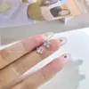 Xigu E2531 Aretes para Perforación de Oreja de Plata S999 Completa Ciervo Pendientes de Otoño e Invierno Pendientes de Zirconia Copo de Nieve 2025 Nuevo Estilo para Mujer