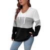 2024 outono e inverno novo cross-border AliExpress europeu e americano cor com capuz manga longa suéter plus size suéter gordinho menina roupas femininas
