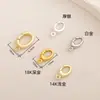 Collar Pulsera Chapado en Oro de 18K Conserva el Color Hecho a Mano Conector de Cierre Ovalado Accesorios de Joyería DIY Mosquetón Ovalado