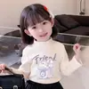 Y2303# ropa infantil niñas terciopelo alemán camiseta base primavera y otoño nuevo infantil casual Joker abrigo manga larga moda