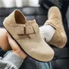 Sapatos Birkenstock para homens, uso outonal ao ar livre e no escritório, com sola grossa que aumenta a altura, versáteis, confortáveis, retro, slip-on, sola macia, sapatos casuais