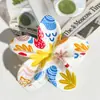 Patrón de Horquilla Impreso con UV de Flor Transfronteriza Se Puede Personalizar con Horquilla Personalizada Pinza de Tiburón Accesorios para el Cabello de Horquilla de Plumeria de Gama Alta