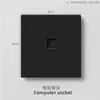 Enchufe de Interruptor Esmerilado Estándar Británico de Exportación Negro, Un Interruptor Enchufe Multifuncional de Cinco Agujeros USB Estilo Europeo Interruptor de 25A