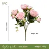 Ramos de Flores de Peonía Artificiales para Decoración Realista con Vegetación, Adecuados para Bodas Transfronterizas y Decoración del Hogar, Adornos para Paisajismo de Salas de Estar y Centros Comerciales