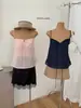 Wgwe8879 Ropa de Mujer Guangzhou Shisanxing Verano Nuevo Patrón de Lunares Camisola Top con Lazo Ajustable