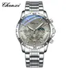Reloj para Hombre Chenxi Multifuncional Resistente al Agua Luminoso Calendario Moda Negocios Correa de Acero Venta al por Mayor de Fábrica