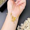 Vietnã areia ouro onda água cadeia colar de flores feminino acessórios transfronteiriços retro banhado a ouro flor menina colar de jóias de casamento