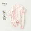 Mameluco de Bebé Algodón Puro Recién Nacido Ropa de Monje Otoño Mono para Recién Nacido Protección de Barriga Pijamas Ropa para Bebé Primavera y Otoño