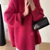 Suéter Casual de Punto Estilo Europeo 2026 para Mujer, Nuevo Top Holgado Otoño/Invierno, Tejido de Punto de Alta Gama, Suéter de Longitud Media