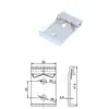 Huayi Mingtong Interruptor de Hebilla de Riel DIN35mm Hebilla de Sujeción Soporte de Montaje Aleación de Aluminio Base Negra y Blanca