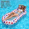 Balsa Inflable de Malla Graduada con Almohada Tumbona de Agua Cama Flotante para Piscina Vacaciones en la Playa Balsa de PVC