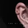 Uñas de Hueso de Oreja Color Cappuccino Rosa Son Súper de Hada y de Nicho y No Se Desvanecen. No necesitas quitarte los pendientes de oreja al dormir
