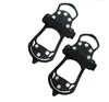 Crampones de Hielo con Velcro de 10 Dientes, Engrosados Nieve Antideslizantes Resistentes al Desgaste Montañismo al Aire Libre Camping Crampones Antideslizantes Cubiertas para Raquetas de Nieve