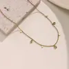Nuevo Collar Colgante de Corazón Geométrico para Mujer, Cadena de Clavícula de Oro de 18 Quilates, Accesorio de Lujo Ligero de Nicho, Joyería Simple que No se Desvanece